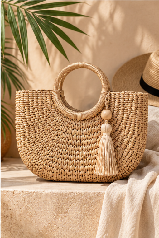 Bolsa Palha Marina — imagem conceitual gerada por IA